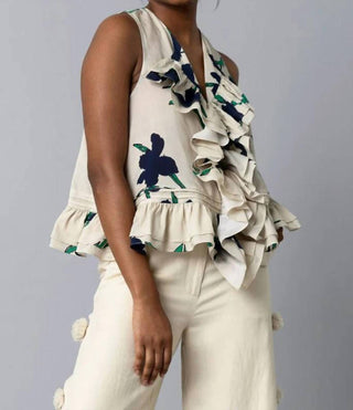 Hope For Flowers - Frilled Shell Top