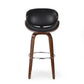 Lumos Mid Century Modern Upholstered Swivel Barstool