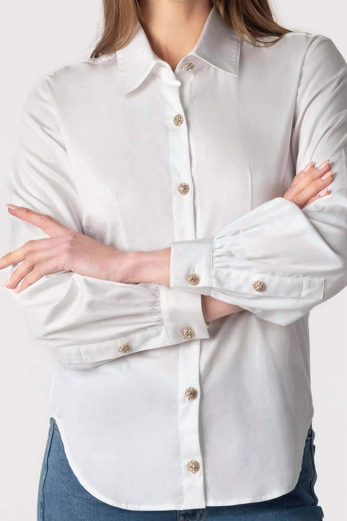 Generation Love - Loralie Subtle Balloon Sleeves Blouse