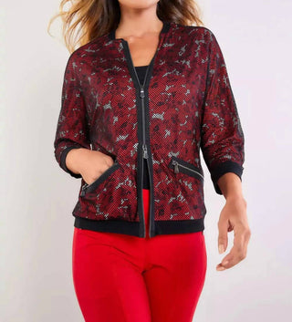 Anatomie - Jaqueta bomber de jersey com estampa de pétalas