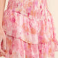 And The Why - Printed Lurex Tiered Skort