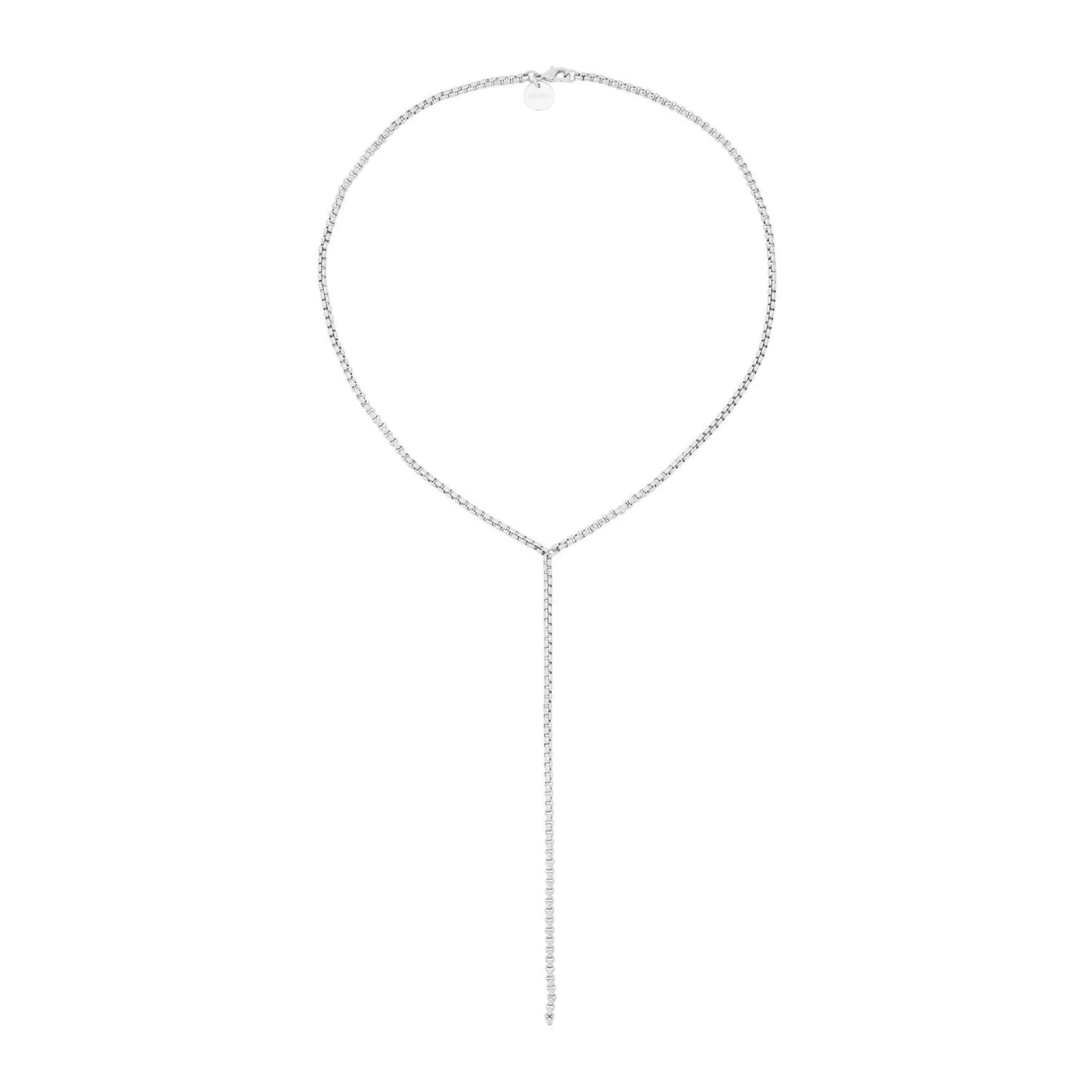 Eklexic - Thin Luciana Box Chain Lariat