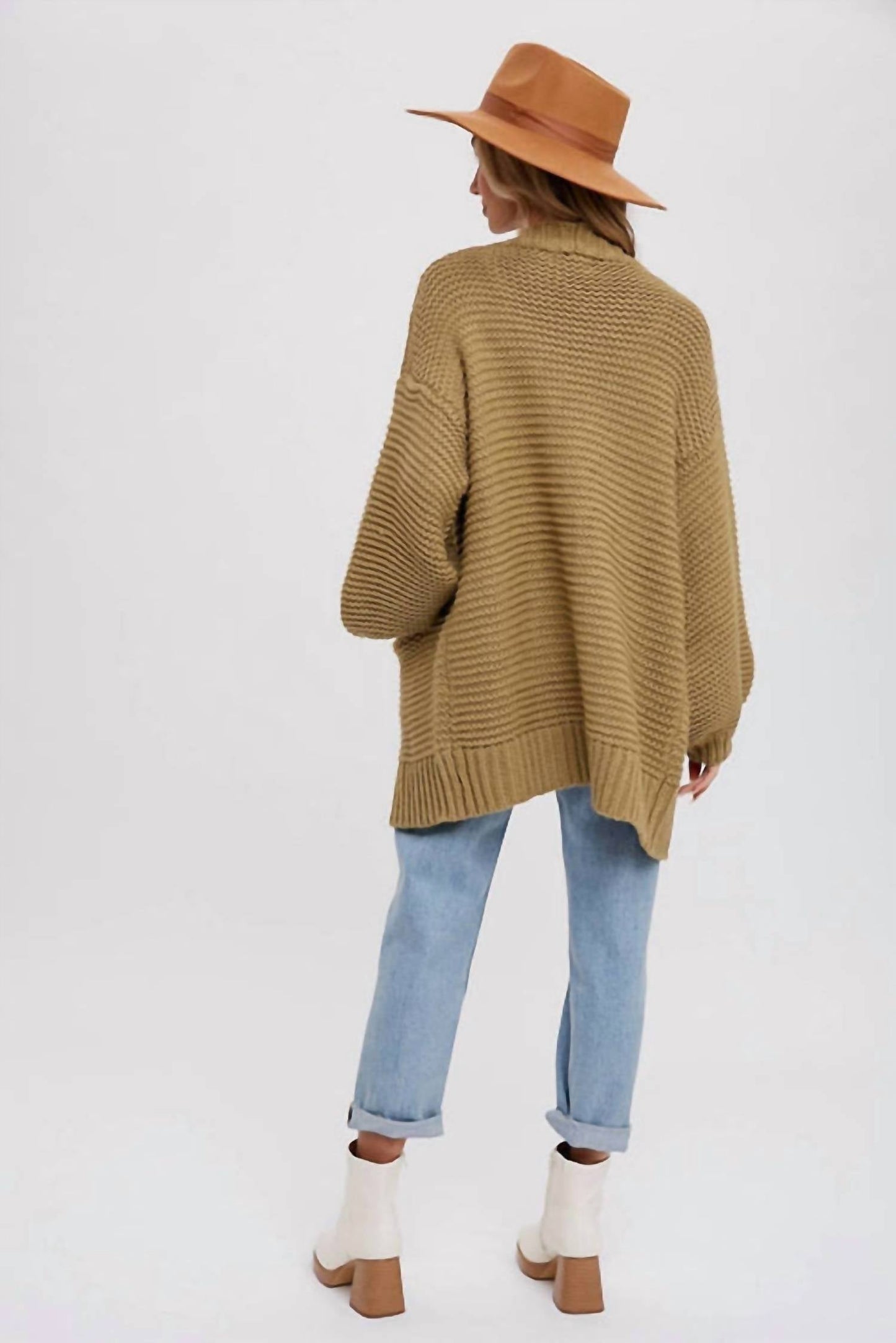 Bluivy - Chunky Cable Knit Cardigan