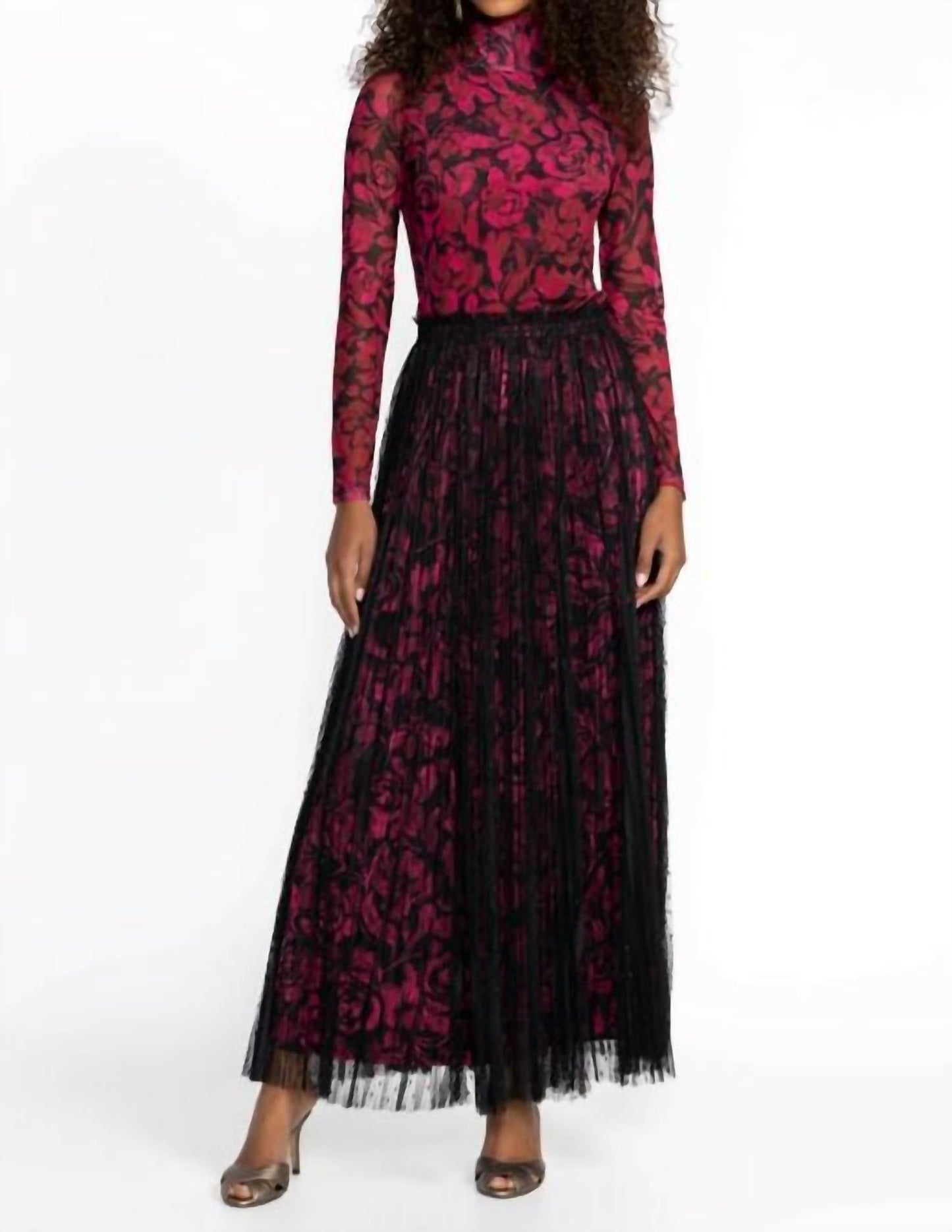 Johnny Was - REBECCA MESH MOCK NECK TEE