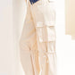 Bluivy - High-rise Drawstring Cargo Pants