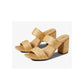 Mia - Women's Wide Strap Straw Heels Sandal