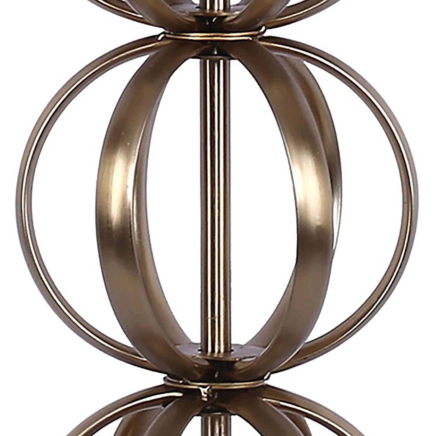 Linx 29" Contemporary Metal Table Lamp in Gold Metal and White Linen Shade - Set of 2
