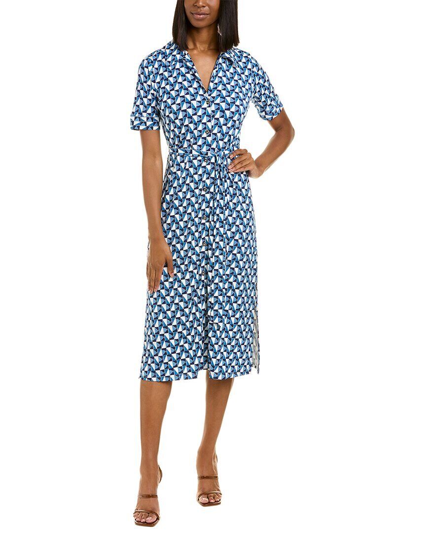 Vestido Leota Feminino Sunrise Geo Sea of ​​Belize Marshmallow Lord &amp; Taylor Brittany Azul