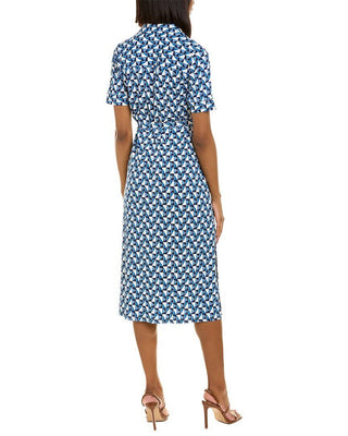 Vestido Leota Feminino Sunrise Geo Sea of ​​Belize Marshmallow Lord &amp; Taylor Brittany Azul