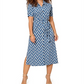 Vestido Leota Feminino Sunrise Geo Sea of ​​Belize Marshmallow Lord &amp; Taylor Brittany Azul