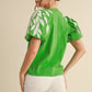Jodifl - Gwen Embroidered Puff Sleeve Top