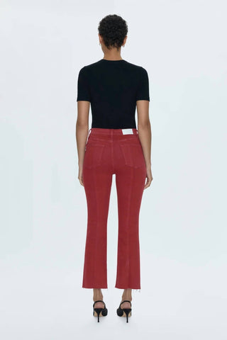 Pistola - Calça curta bootcut com cintura alta e costura Lennon