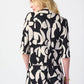 Joseph Ribkoff - Geometric Print Tie Front Blouse
