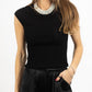 Bibi - Vivi Pearl Trim Top