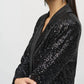 Joseph Ribkoff - Sequined Satin Trim Blazer