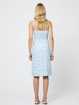 French Connection - Vestido midi Echo Crepe com alças