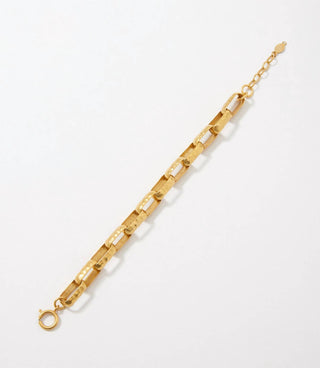 La Vie Parisienne - Hammered Chain Link Bracelet