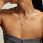 Eklexic - Colar Lariat Mama Script Feminino Delicado