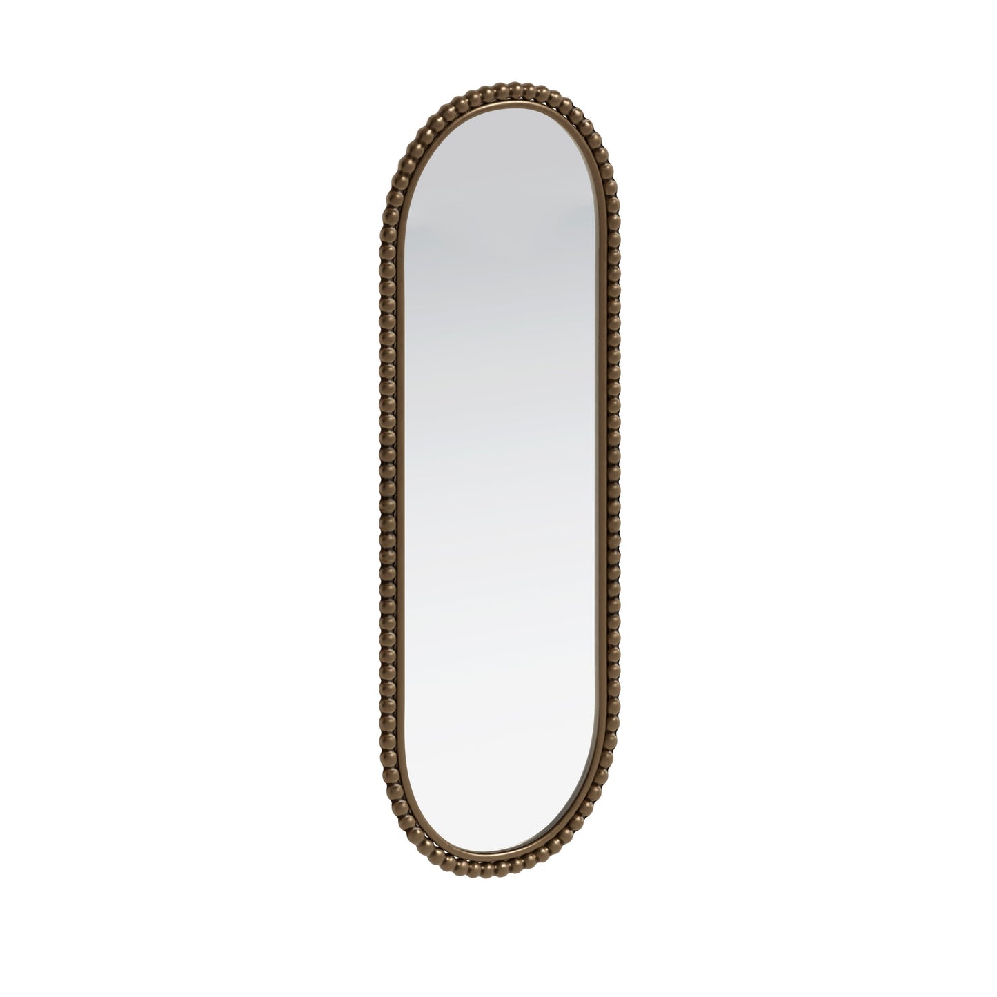 Iron Art Oval Retro Mirror in Gold with Antique Finish