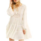 Free People - White Mini Dress Endless Summer Crochet Boho