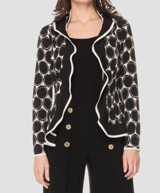 Joseph Ribkoff - Graphic Circle Print Cardigan