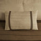 7 PC Pieced Faux Suede Comforter Set Natural Queen