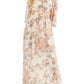 Topshop - Floral Print Textured Sheer Chiffon Maxi Dress