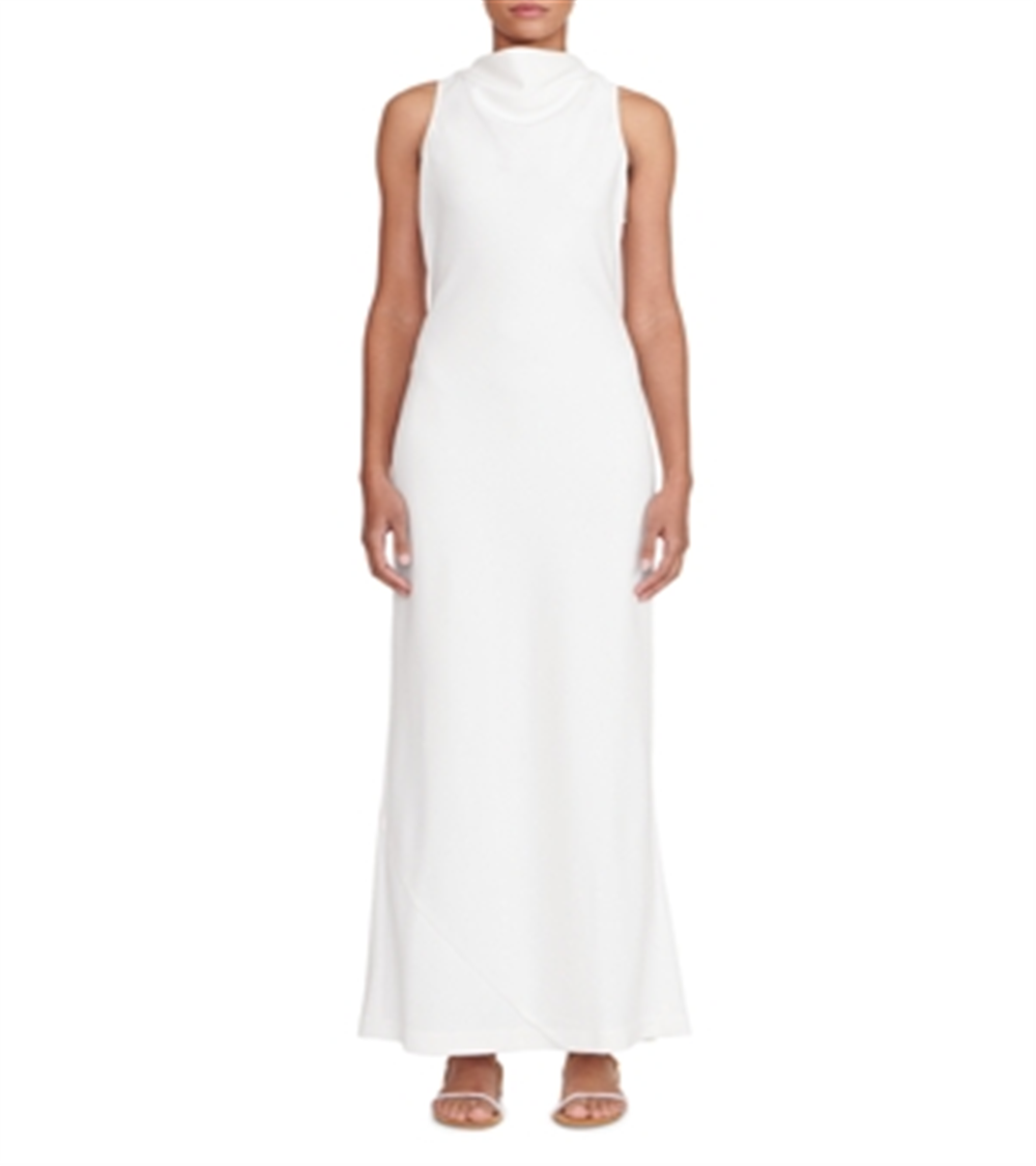 Vestido Staud Shannon com detalhes em corrente, branco, tamanho XL