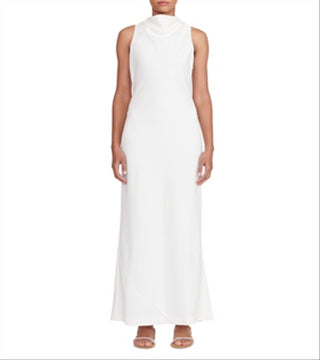 Staud Shannon Chain Embellished Gown White Size XL