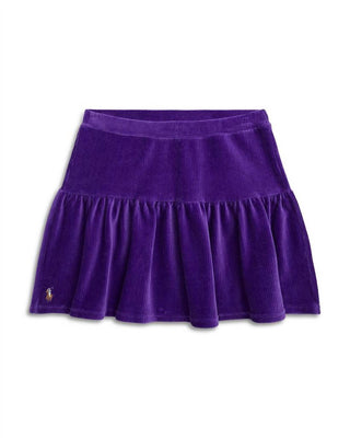 Polo Ralph Lauren - Saia de veludo cotelê em camadas para meninas