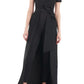 Kay Unger Metallic Fleck Maxi Romper in Black  Size 12