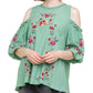 Umgee - Floral Embroidered Peasant Top