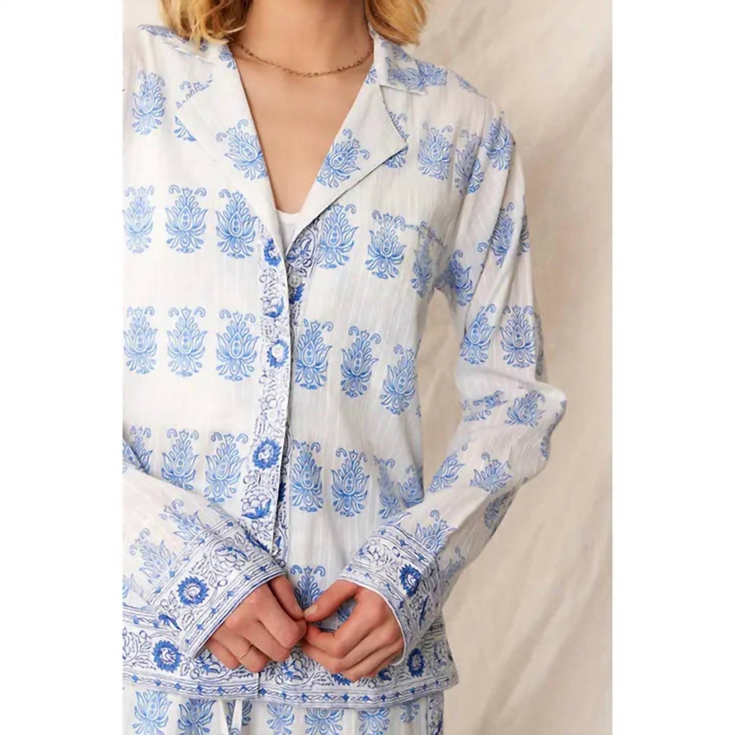 En Creme - Printed Long Sleeve Top