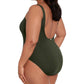 Ralph Lauren - Plus Size Laced Front Swimsuit