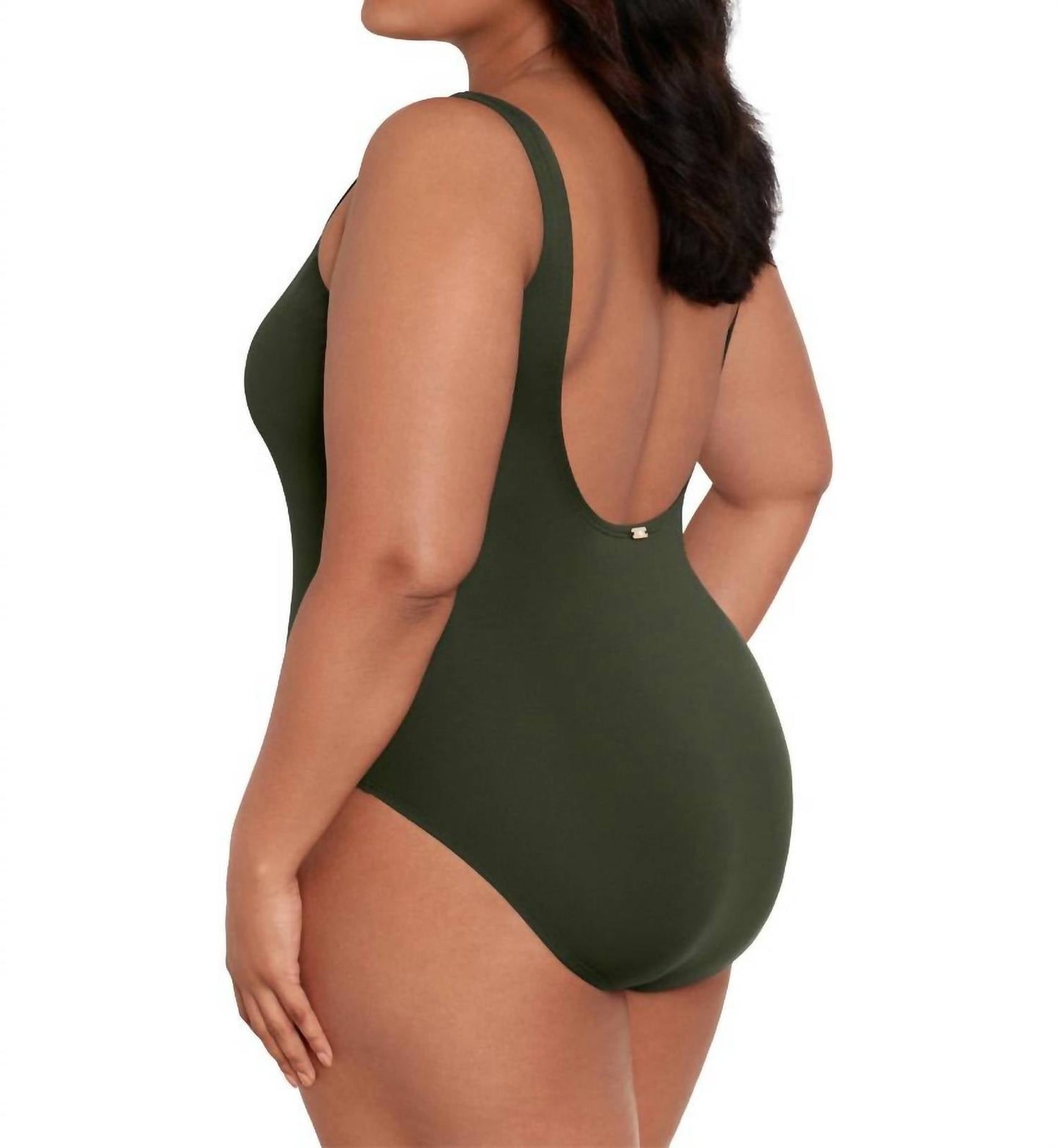 Ralph Lauren - Plus Size Laced Front Swimsuit