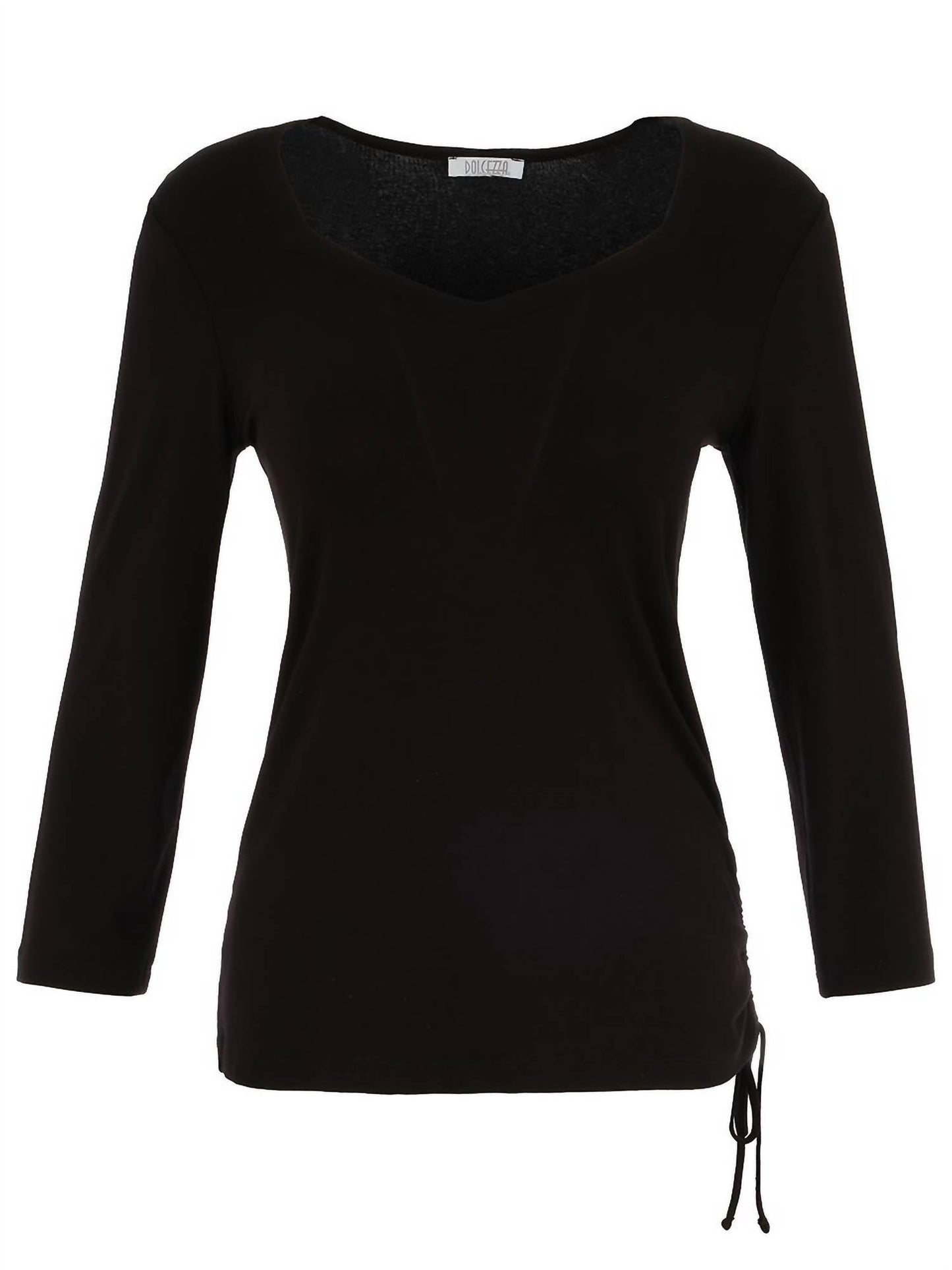 Dolcezza - Women's Ruched Side Tie Top