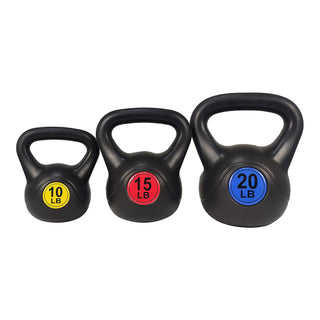 Pesos de exercício BalanceFrom Kettlebell Fitness, conjunto de 3, 10, 15 e 20 libras