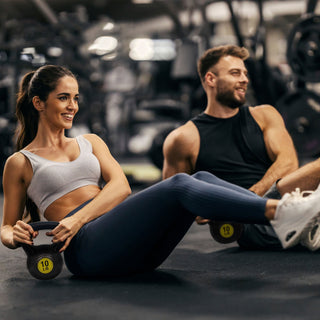 Pesos de exercício BalanceFrom Kettlebell Fitness, conjunto de 3, 10, 15 e 20 libras