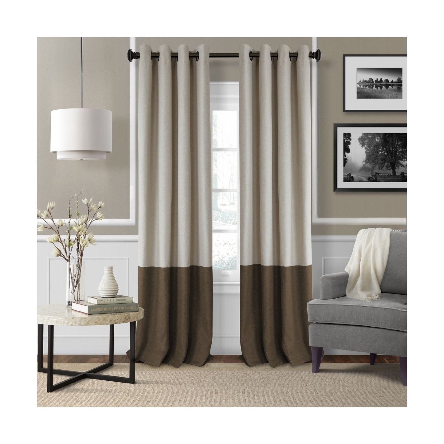 Cortina de janela com ilhós para escurecimento de ambiente Elrene Home Fashions, 52" x 95"