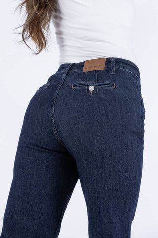 Judy Blue - Calça jeans vintage blues com cintura alta e controle de barriga, perna larga