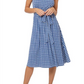 Vestido Mindy sem mangas feminino Leota em azul Bellwether