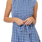 Vestido Mindy sem mangas feminino Leota em azul Bellwether