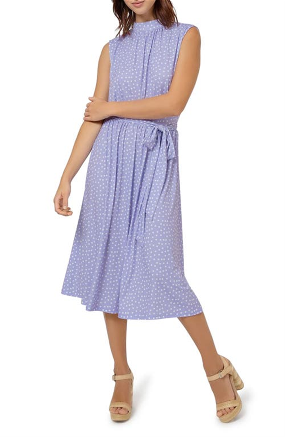 Vestido Halter Leota Feminino Mindy Fit &amp; Flare Roxo Tamanho Grande