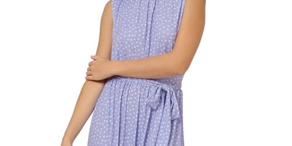 Vestido Halter Leota Feminino Mindy Fit &amp; Flare Roxo Tamanho Grande