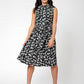 Vestido midi sem mangas Mindy da Leota para mulheres, azul