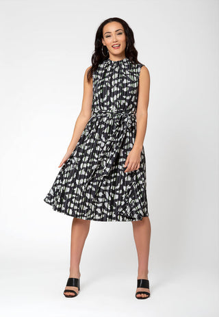 Vestido midi sem mangas Mindy da Leota para mulheres, azul