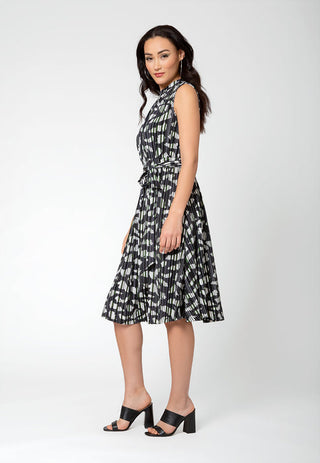 Vestido midi sem mangas Mindy da Leota para mulheres, azul
