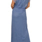 Adrianna Papell - Dolman Sleeves Blouson Mesh Gown