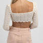 Bailey Rose - SCALLOP + LACE CROPPED TOP