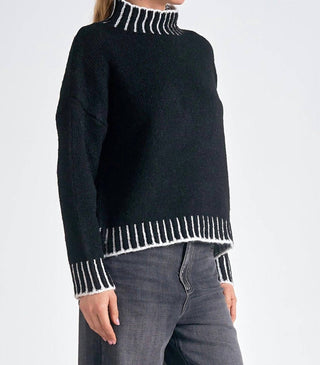 Elan - Stitch Detail Turtleneck Sweater